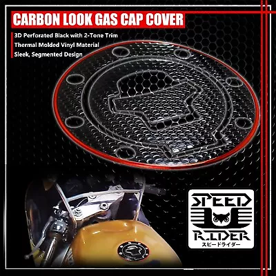 97-03 Gsxr-600/750/1000 Gas Cap Fuel Lid Cover Protector Pad Black/chrome Red • $14.95