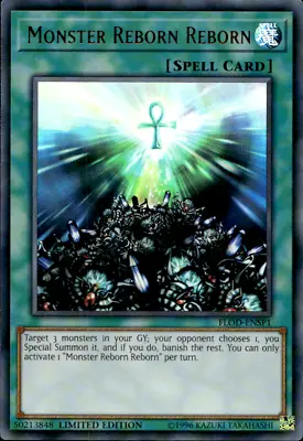 MONSTER REBORN REBORN FLOD-ENSP1 ULTRA RARE LIMITED ED YuGiOh • £1.78