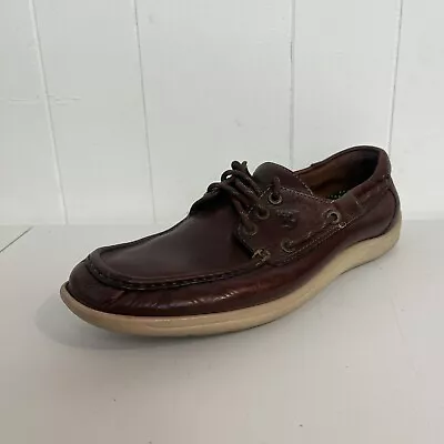 SAS Leather Decksider Boat Shoes Loafers Oxford Brown Mens Size 11 • $28.90