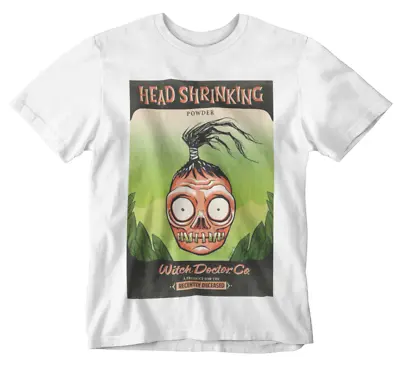 £6.99 • Buy Beetlejuice T-Shirt Head Shrinking Powder Tee Movie Retro Witch Doctor 80s 90s 