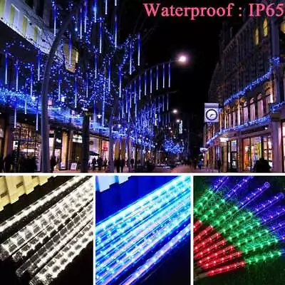 384 LED 8 Tubes Lights Meteor Shower Rain Tree String Light Outdoor Garden Party • $13.01