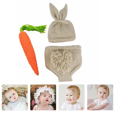 Newborn Baby Easter Outfit Rabbit Photography Clothing Carrot Costume Gift • £9.99