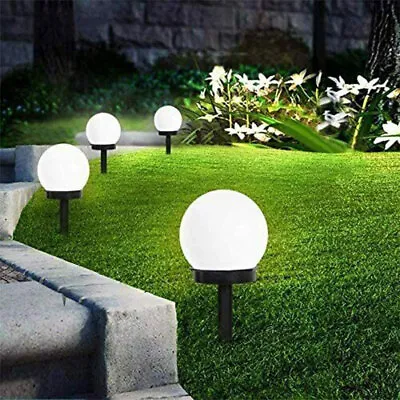 £13.97 • Buy Solar Power Stake Lights Garden Globe Lamps White LED Ball Security Round Sphere