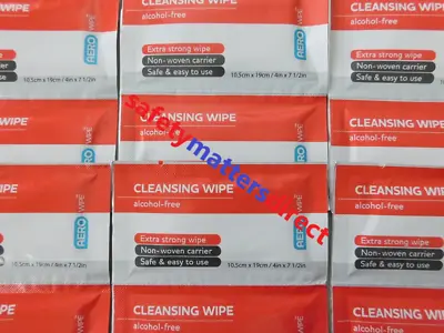 20 X Alcohol Free First Aid Skin Cleansing Wipes 1% Cetrimide Aero Cleansing Wip • $13.49