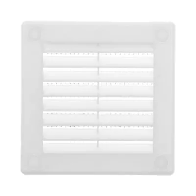 4  X 4'' Inch White Square Vent Grille With Protective Mesh. Lightweight Plas... • $16.48