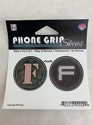 Monogram  F  Mobile Phone Grip SKINS / Fits Pop Socket Or CUP Decal 2 Pack • $2