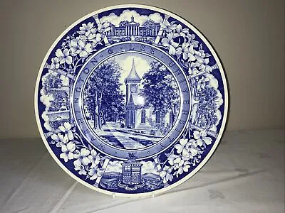 Vintage Blue & White Wedgwood Etruria Washington & Lee University 27.5cm Plate • £4.99