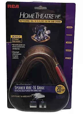 RCA Speaker Wire 16 Gauge 20 Ft  Home Theatre HP Audio H20SPT NOS • $9.99