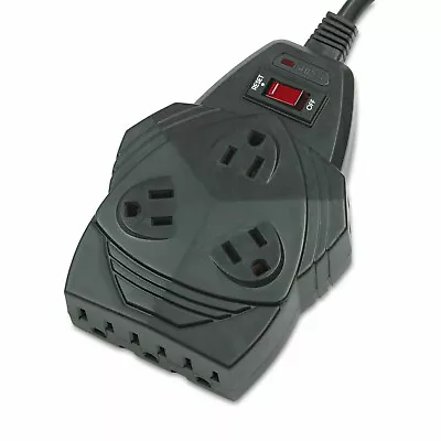 Fellowes Mighty 8 Surge Protector 8 Outlets 6 Ft Cord Joules Black 99090 • $19