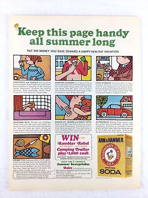 1967 Vintage Arm & Hammer Baking Soda VINTAGE PRINT AD Kitchen & Bath Decor • $10.99