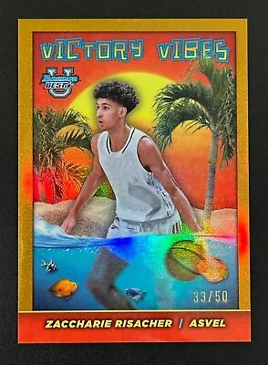 2023-24 Bowman Best U Zaccharie Risacher Victory Vibes Gold Refractor /50 • $0.99