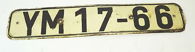 GDR Number Plate License Plate Ym 17-66 Classic Car Vintage Collector • $36.72
