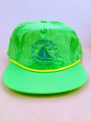 Vintage Neon International Yacht Club Boat Trucker Hat Strapback Dad Cap  • $19