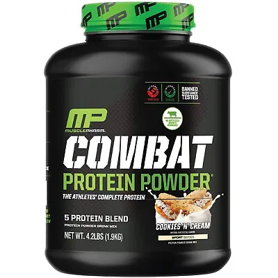MusclePharm Combat Protein Powder  - 4 Lb 52 Servings Cookies & Cream • $69.99