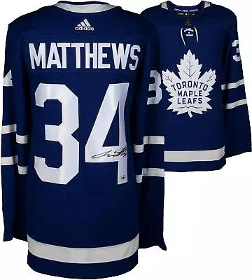 Auston Matthews Maple Leafs Autographed Blue Adidas Authentic Jersey - Fanatics • $699.99