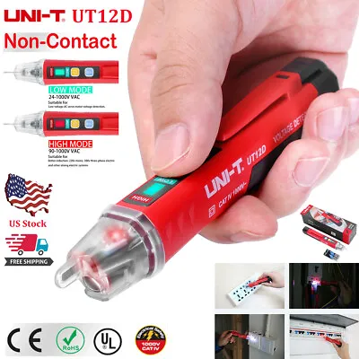 UNI-T 90-1000V LED Light Non-Contact Tester Pen AC Electrical Voltage Detector • $13.99