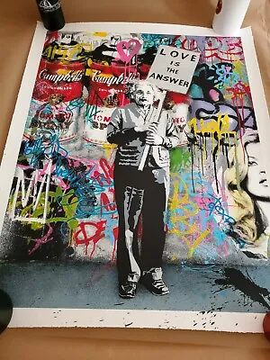 Mr. Brainwash Love Is The Answer 12 Poster Print MINT S/N  2012 Only 100 Made • $12500