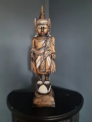 Wooden Old ASIAN STATUE 25 Inches • £25