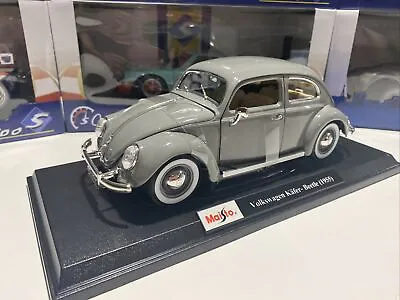 1955 Volkswagen Kafer - Beetle Gray Special Edition Maisto Diecast 1/18 Scale • $44.95
