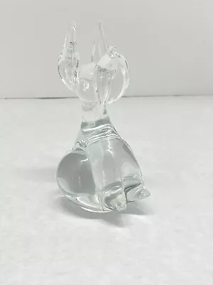 Murano Style Clear Glass Great Dane Dog Figurine • $19.99