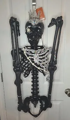 Martha Stewart Glitter Glam Skeleton Black Light Up LED 2023 Halloween Decor NEW • $125