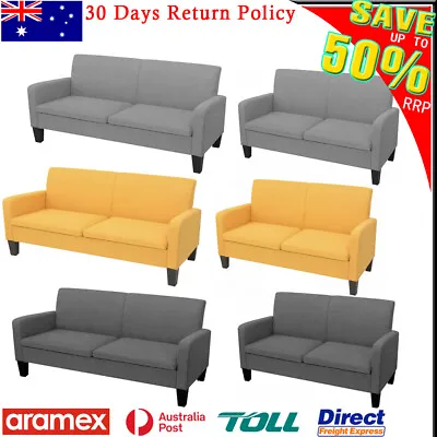 2/3 Seaters Sofa Couch Armchair Fabric Sitting Seat Living Room Decor 135/180 Cm • $464.39