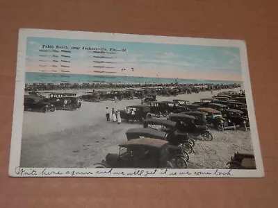 Jacksonville Florida - 1925 Postcard - Pablo Beach - Cars Everywhere! • $6.45