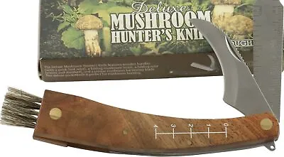 Rough Rider Mushroom Pocket Folding Blade Knife RR1469 Wood Handle Ruler Brush • $9.95