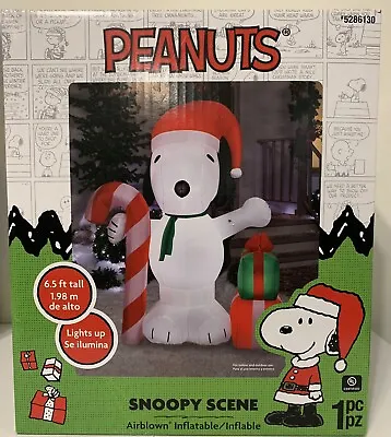 6.5 Ft Peanuts Snoopy Airblown Inflatable Holiday Christmas Lighted Yard Display • $155.95