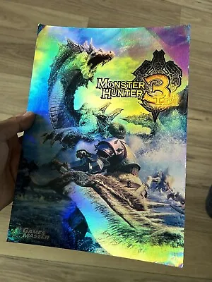 MEGA RARE SHINY EFFECT NINTENDO Wii MONSTER HUNTER 3 TRI COLLECTORS CARD POSTER • $24.99