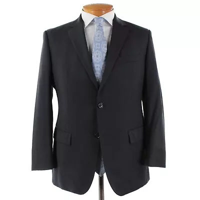 Hugo Boss 100% Wool Two Piece Suit Size 40S US In Blue Tonal Plaid • $99.99