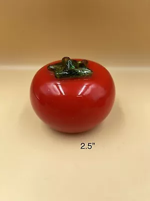 Vintage Retro Murano Red Tomatoe Art Glass Hand Blown Fruit Figurine • $8.91