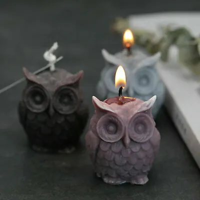 $10.99 • Buy Halloween Candle 3D Silicone Owl Bird Mold Soap Craft Wax Resin Mould DIY Making