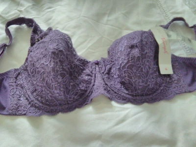 £19.99 • Buy Purple Triumph Amourette 300 Padded Bra  WHP Underwired Lace Bra Size 38dd