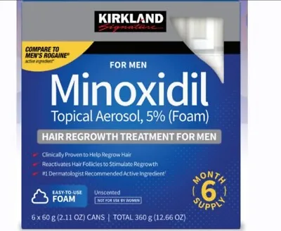 Kirkland Minoxidil 5% Foam Men Hair Regrowth Hair Loss Treatment NEW Look • $26.75