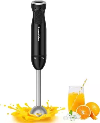 Bonsenkitchen HB3201 Electric Stainless Steel Stick Food Hand Blender - Black • £11.69