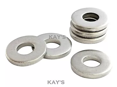 £2.34 • Buy Extra Thick Washers Flat Heavy Spacers A2 Stainless Steel Metric Sizes M3 To M20