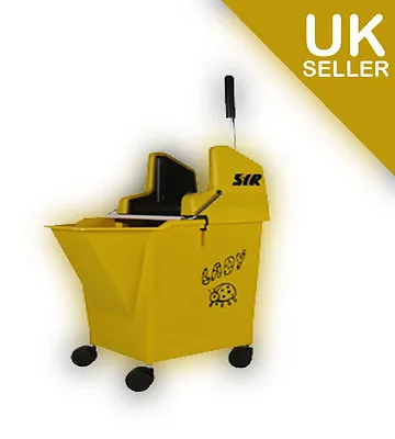 YELLOW Kentucky Mop Bucket & Wringer SYR Ladybug With Portion Control 9 Litre • £41.95