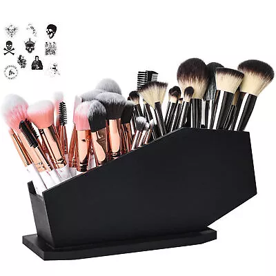 Gothic Coffin Makeup Brush Holder Multi-compartment Cosmetic Brush Holder Decor • $27.99