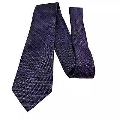 Van Heusen Silk Tie Shimmer Purple Geometric Men Necktie 59 X 3” 100% Silk • $12