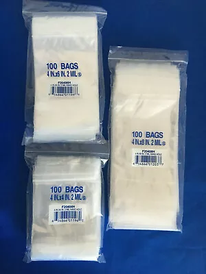 4x44x64x8 Elkay Plastics Zip-Lock Reclosable Poly Jewelry Bags 2-Mil Hang Hole • $10.56