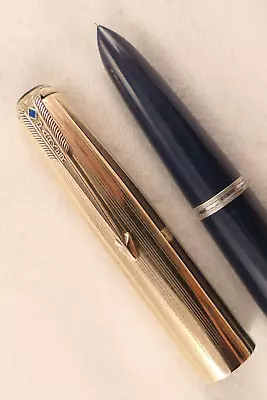 Vintage 1943 Parker  51  Vacumatic Fountain Pen ~ Gold Filled Cap ~ Restored! • $43