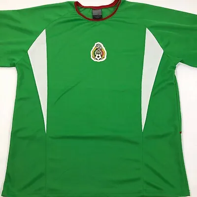 Vintage NIKE Mexico National Team Soccer Futbol Jersey Size Large Green White • $27.99