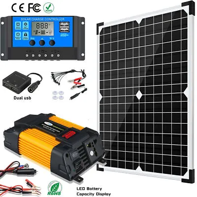 Solar Panel Kit Complete Solar Power Generator 100A Controller RV Caravan Boat • £52.91