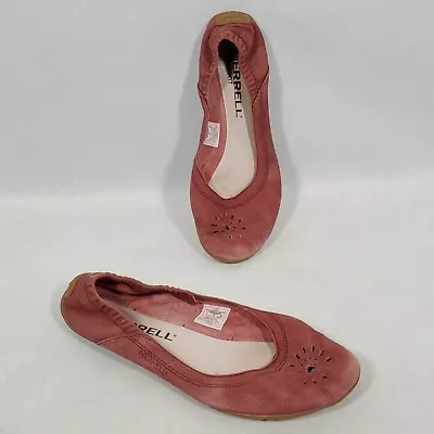 Merrell Barefoot Women's Sz 9 Port Leather Ballet Flat Slip On Shoes J57428 • $29.98