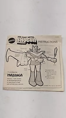 Vintage Shogun Warriors Mazinga Raiver Dragon Poseidon Instructions Manual 1977 • $39.99