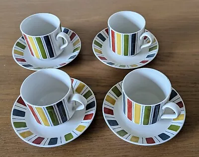 4 Midwinter Mexicana Coffee/Tea Cups And Saucers Jessie Tait Design. • £10