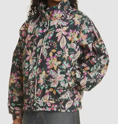 $670 Isabel Marant Etoile Women's Black Delores Floral Jacket Size 36 FR/4 US • $214.78