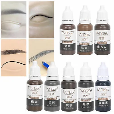 $4.73 • Buy Microblading Permanent Makeup Tattoo Ink Kit Lip Eyebrow Pigment Set 15ML