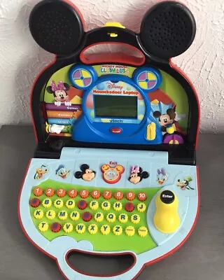 VTech Mickey Mouse Clubhouse MOUSEKADOER Laptop 12 Learning Activities Games D6 • $24